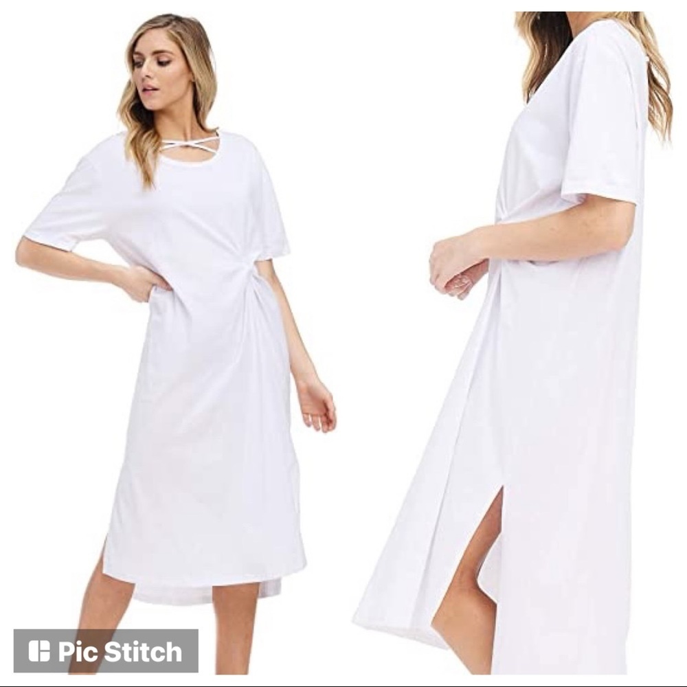 Tov Los Angeles knotted midi dress